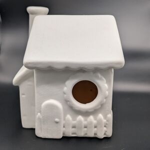 White Ceramic Birdhouse DIY Paint Your Own Craft